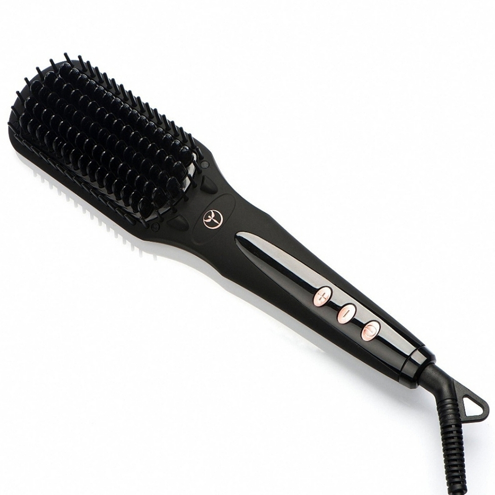 L’ange Le Vite Ceramic Thermal Straightening Brush Black Digital Heat EUC